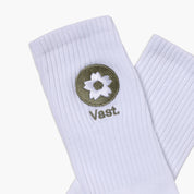 VAST SAKURA Socks 經典櫻花半筒襪 官方商品圖 3 軍綠色
