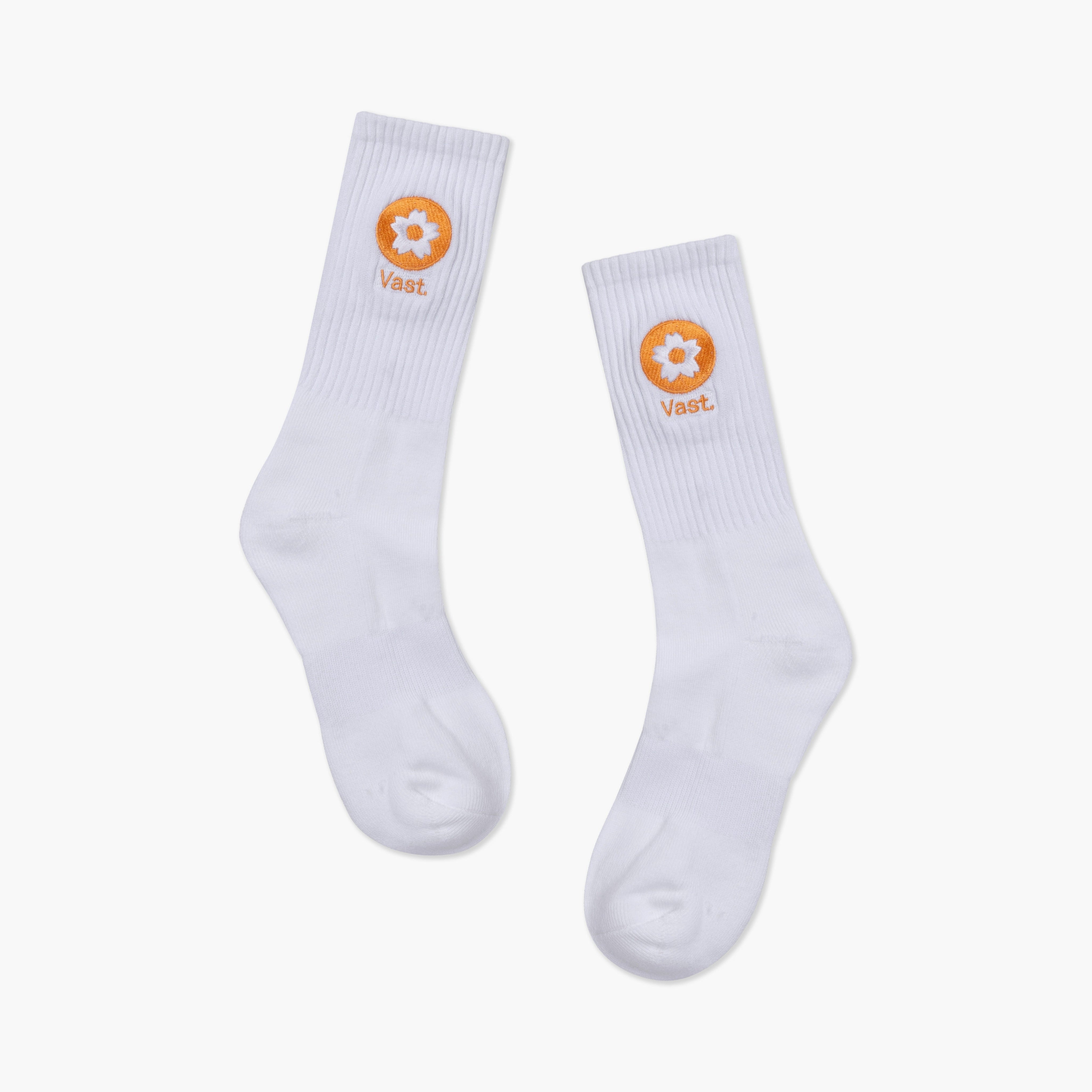 VAST SAKURA Socks 經典櫻花半筒襪 官方商品圖 1 橘紅色