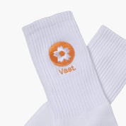 VAST SAKURA Socks 經典櫻花半筒襪 官方商品圖 3 橘紅色