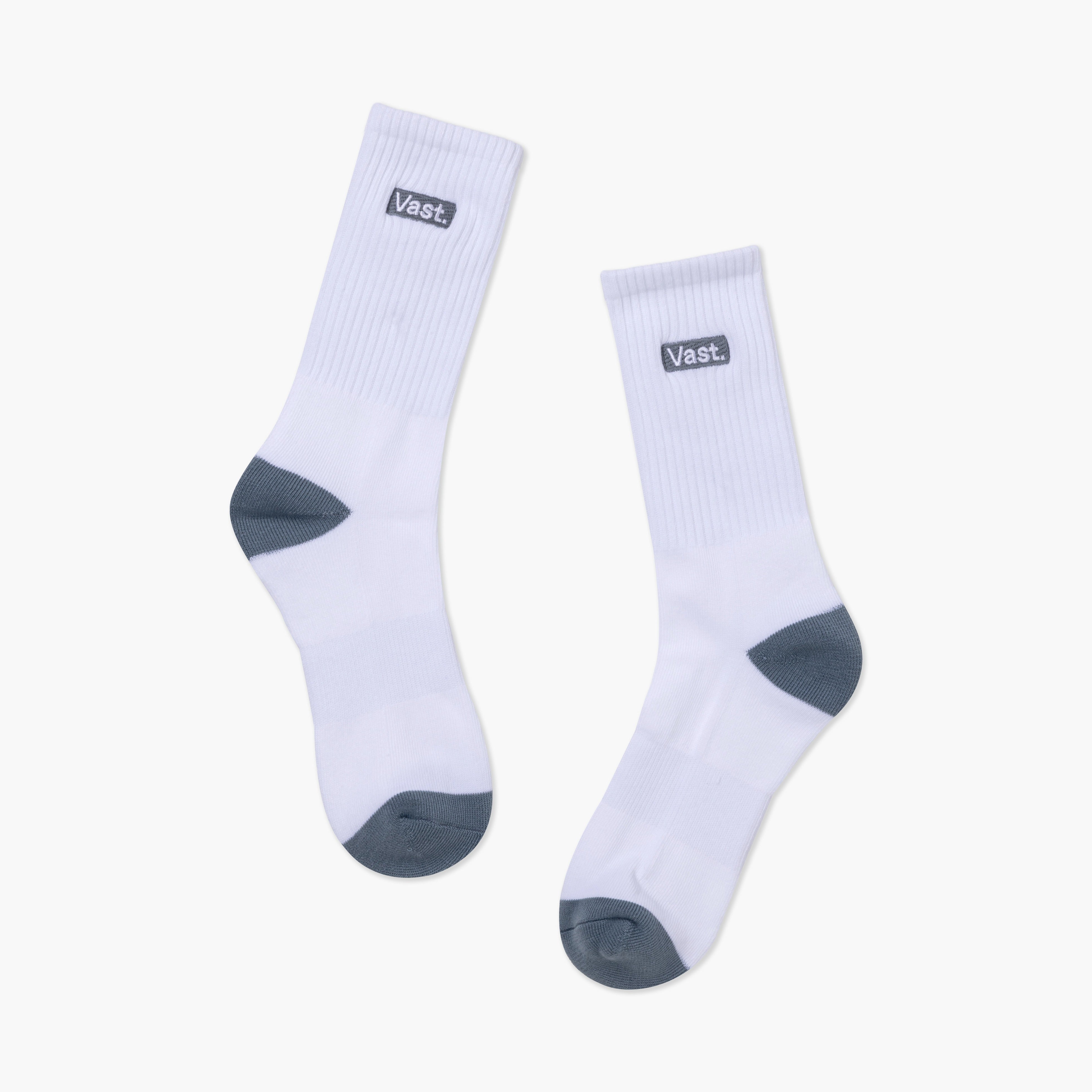 VAST Box Logo Socks 經典LOGO半筒襪 官方商品圖 1 灰藍色