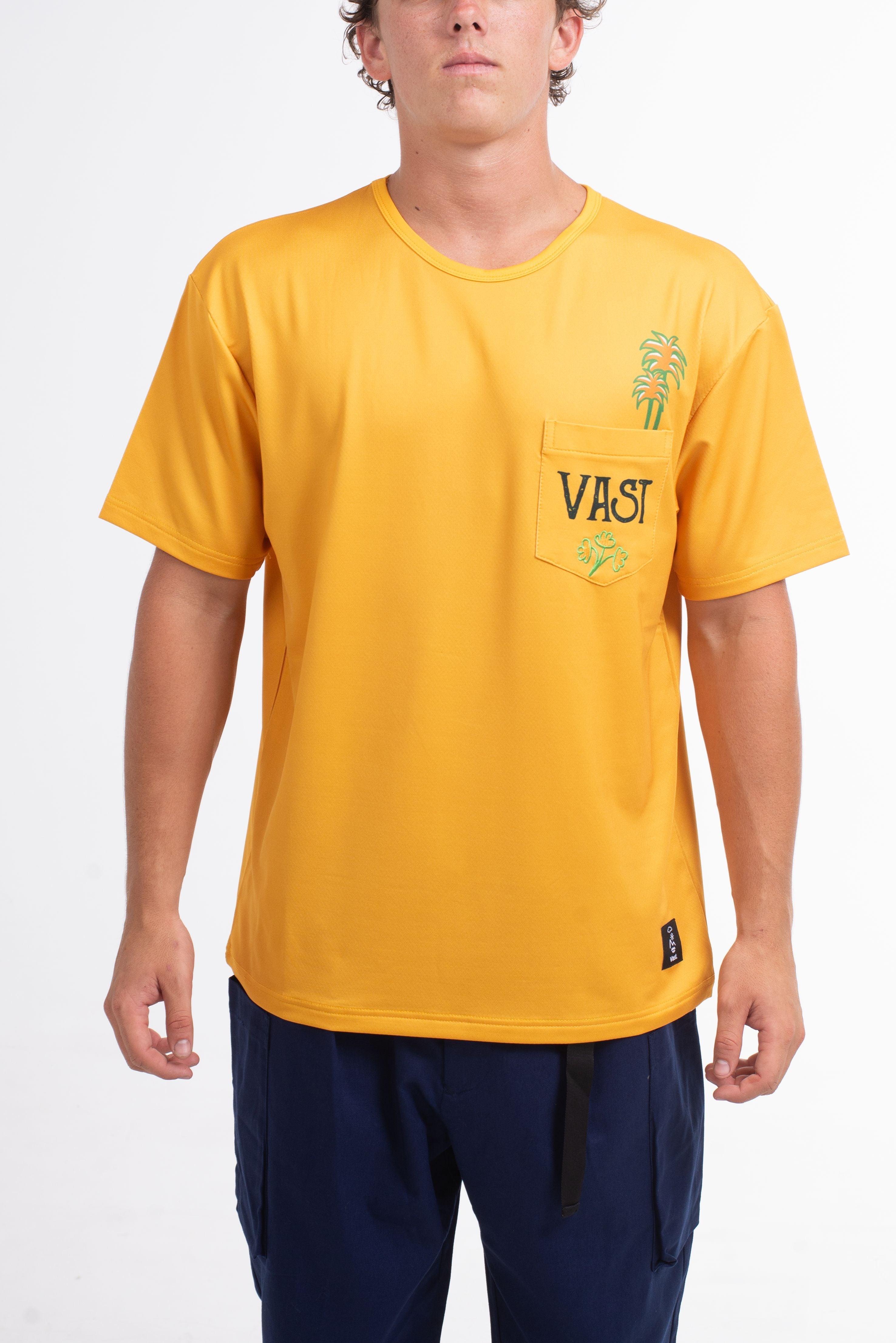 VAST Yogi Peace Pocket Standard Fit Tee 防曬機能衝浪衣 官方商品圖 5 橘紅色