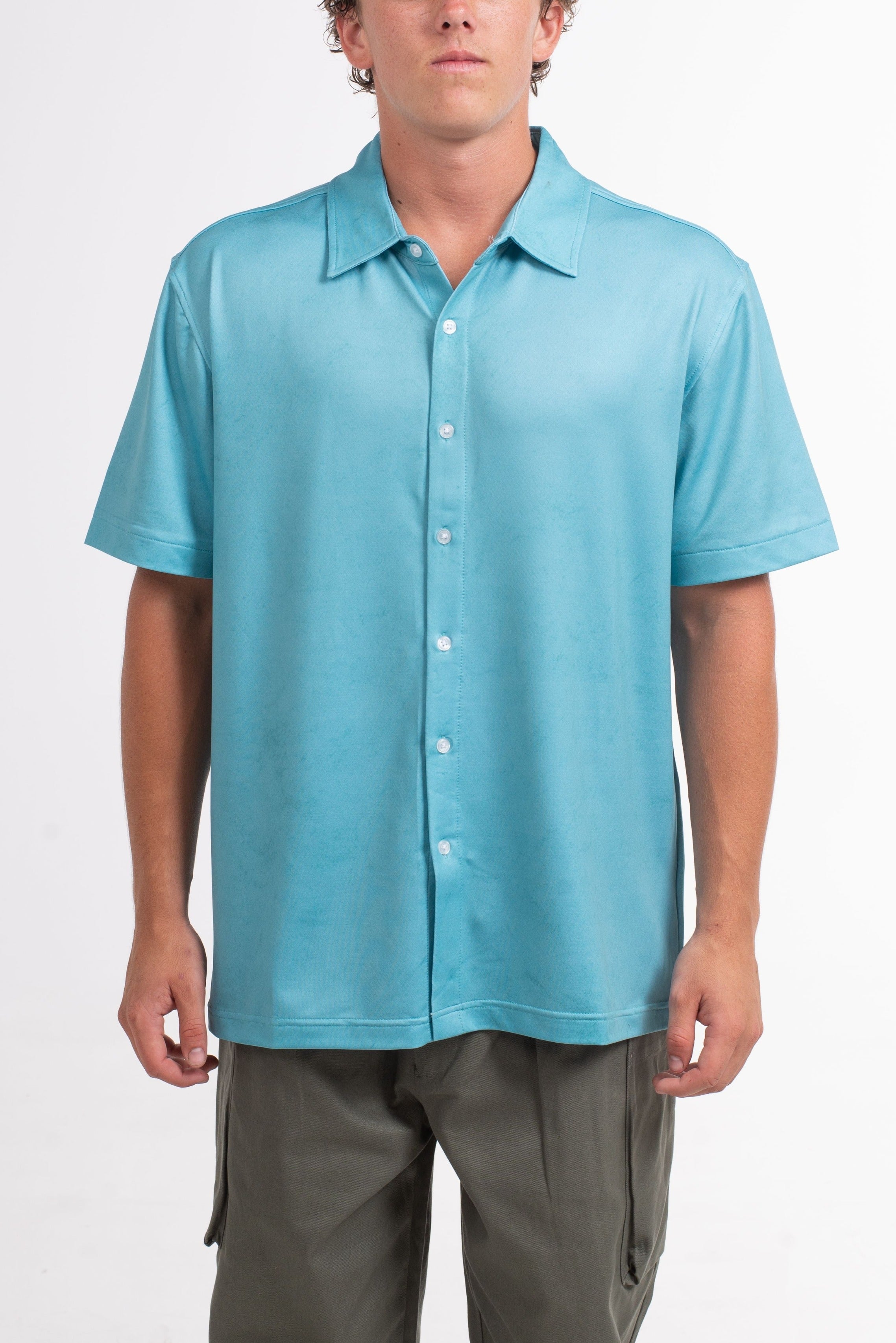 VAST Patina Button Up 防曬機能衝浪短袖襯衫 官方商品圖 5 湖水綠