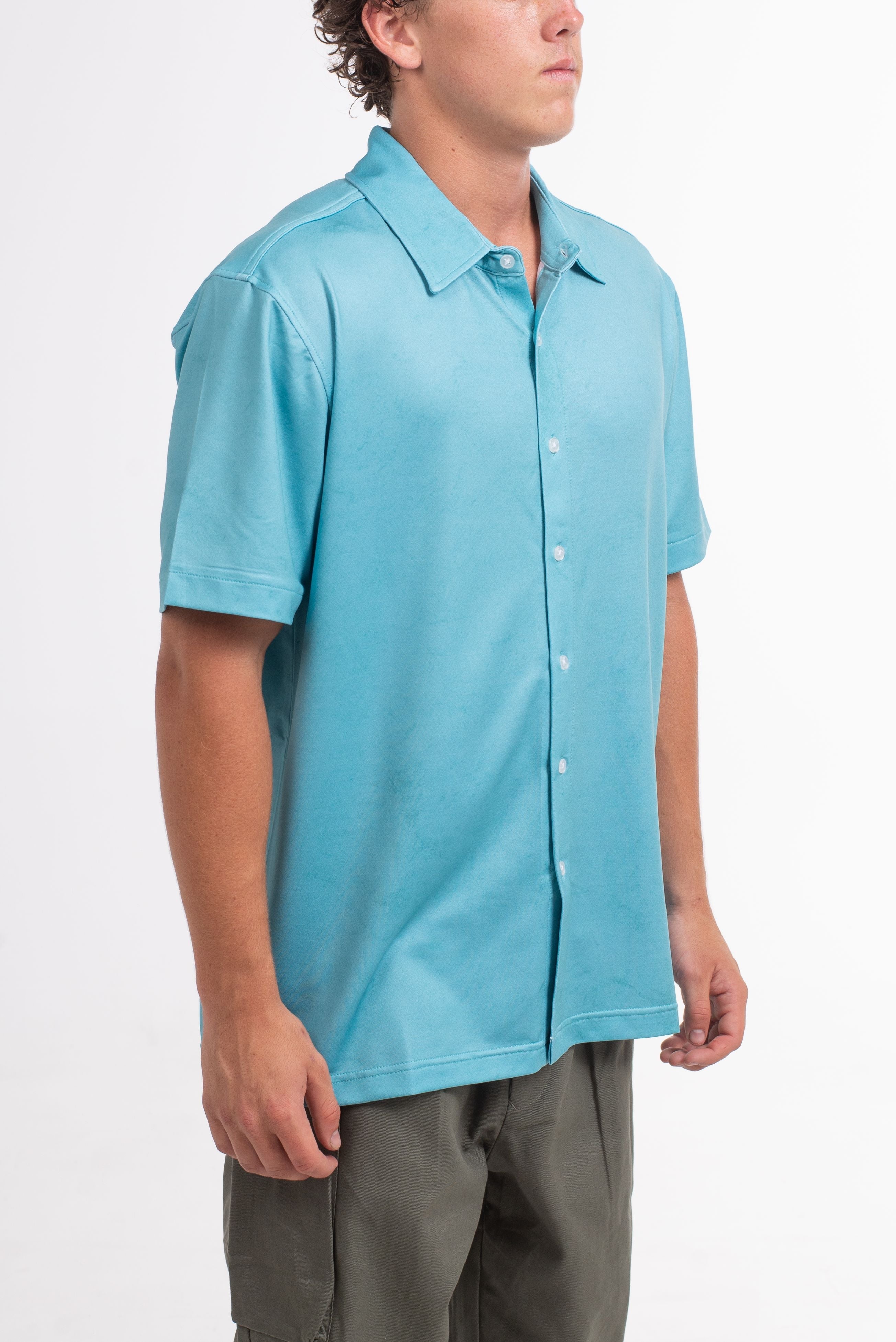 VAST Patina Button Up 防曬機能衝浪短袖襯衫 官方商品圖 8 湖水綠