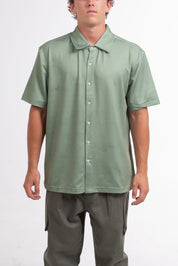 VAST Patina Button Up 防曬機能衝浪短袖襯衫 官方商品圖 5 軍綠色