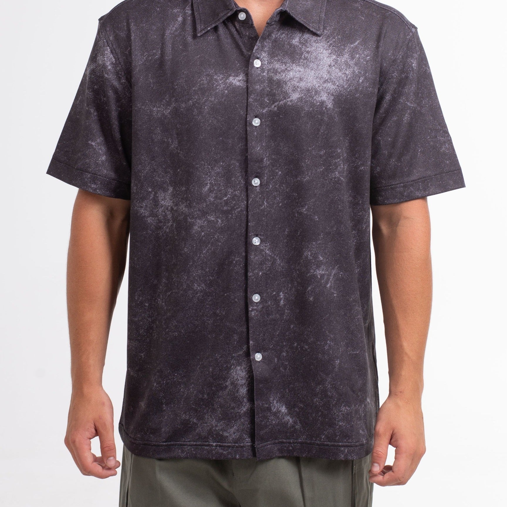 VAST Patina Button Up 防曬機能衝浪短袖襯衫 官方商品圖 5 黑色