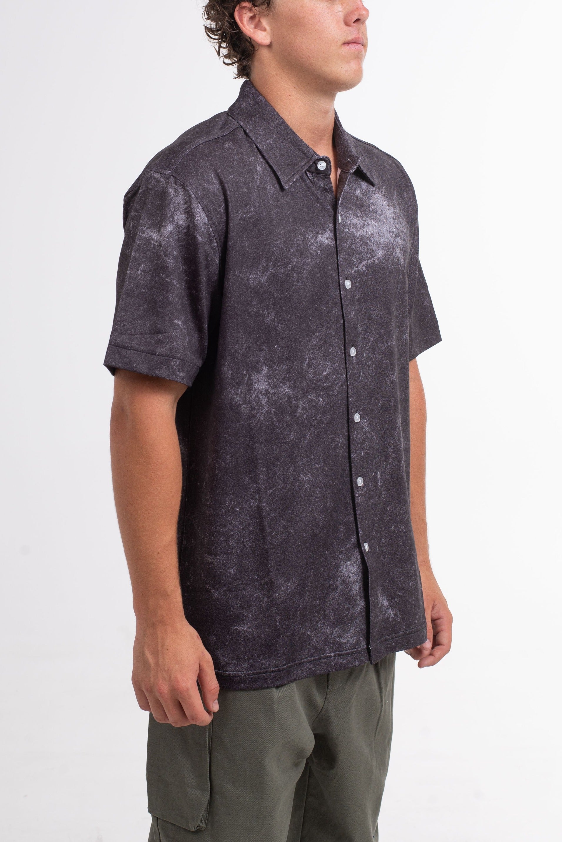 VAST Patina Button Up 防曬機能衝浪短袖襯衫 官方商品圖 8 黑色