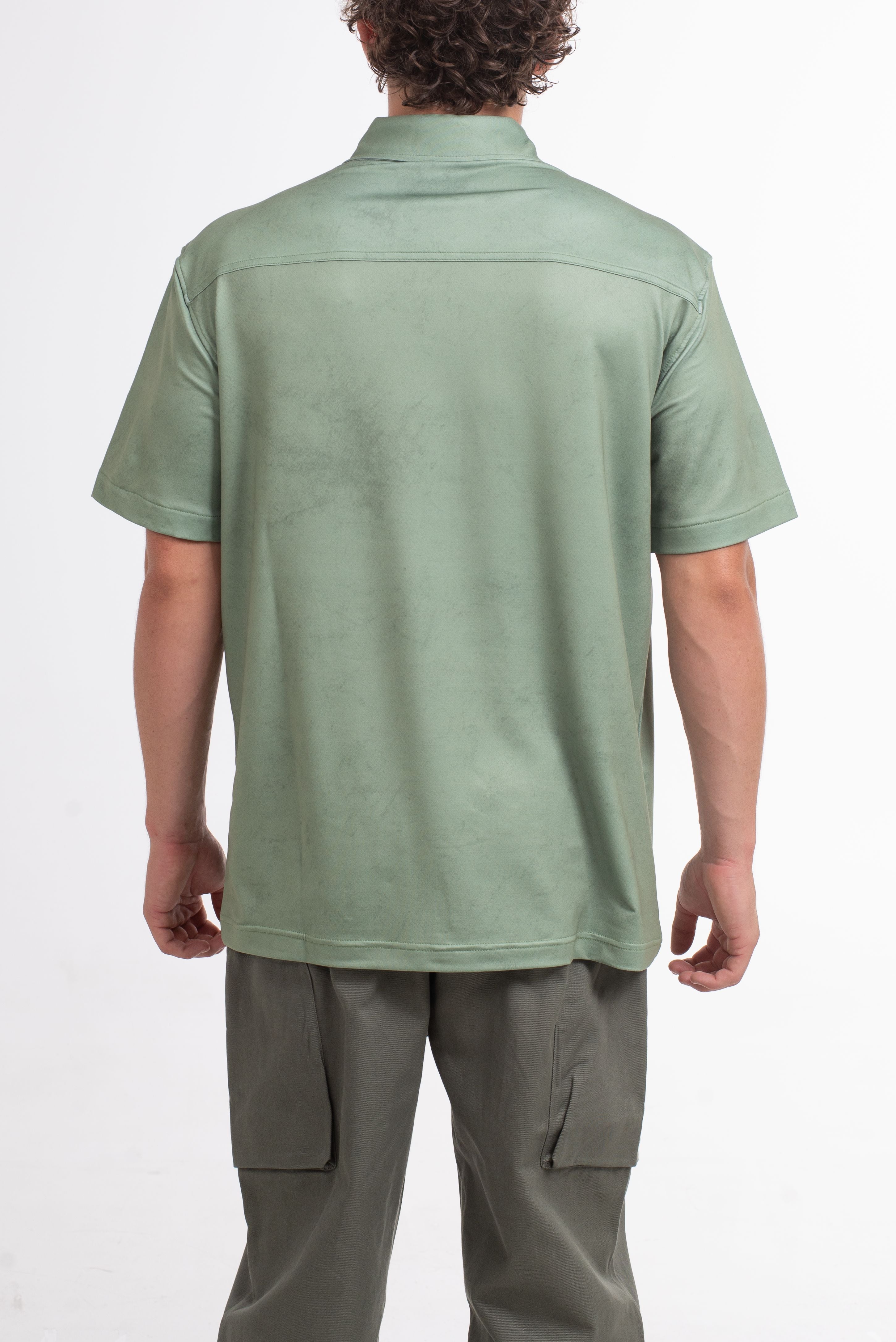 VAST Patina Button Up 防曬機能衝浪短袖襯衫 官方商品圖 6 軍綠色