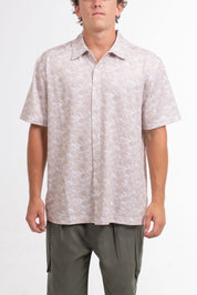 VAST Hibiscus Button Up 防曬機能衝浪短袖襯衫 官方商品圖 5 奶油白