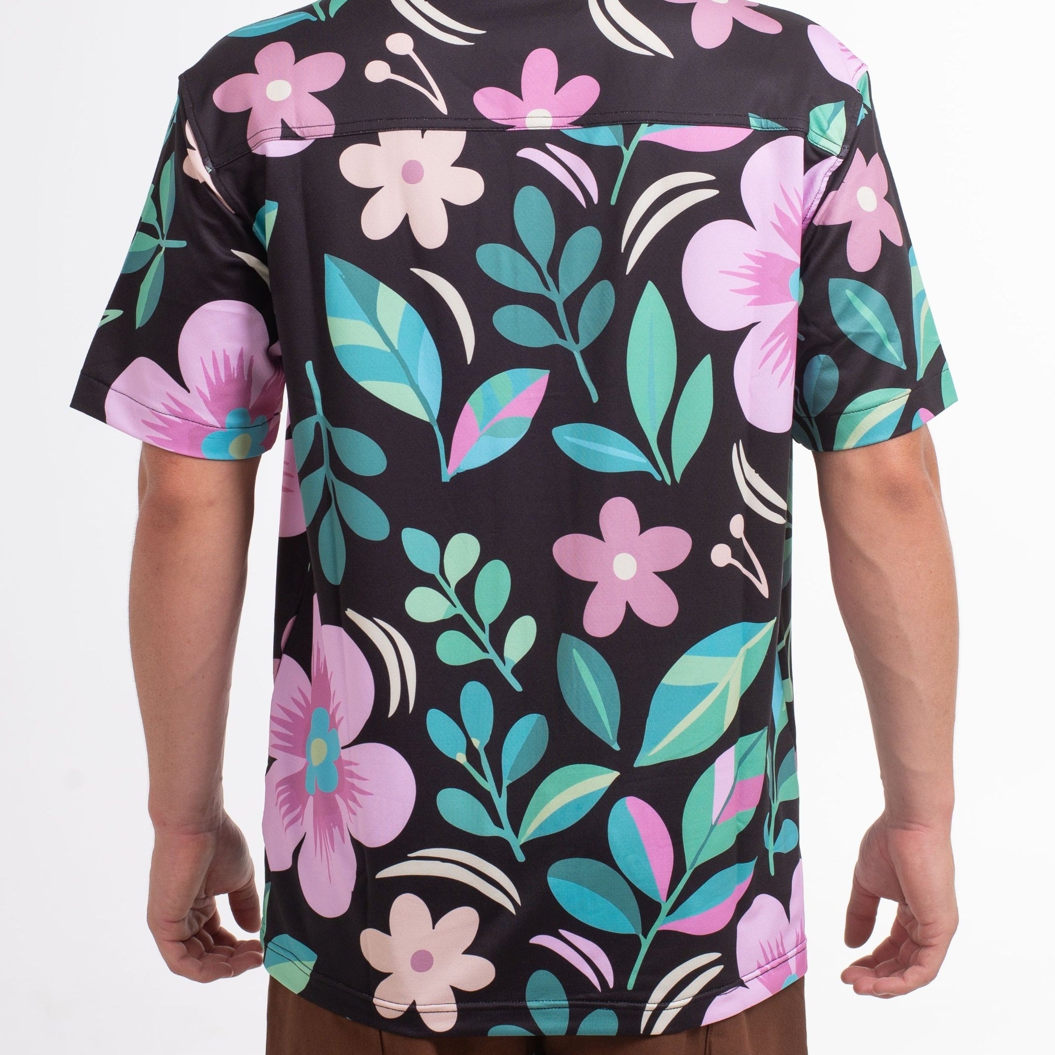 VAST Floral Foliage Button Up 防曬機能衝浪短袖襯衫 官方商品圖 6 粉色