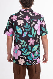 VAST Floral Foliage Button Up 防曬機能衝浪短袖襯衫 官方商品圖 6 粉色