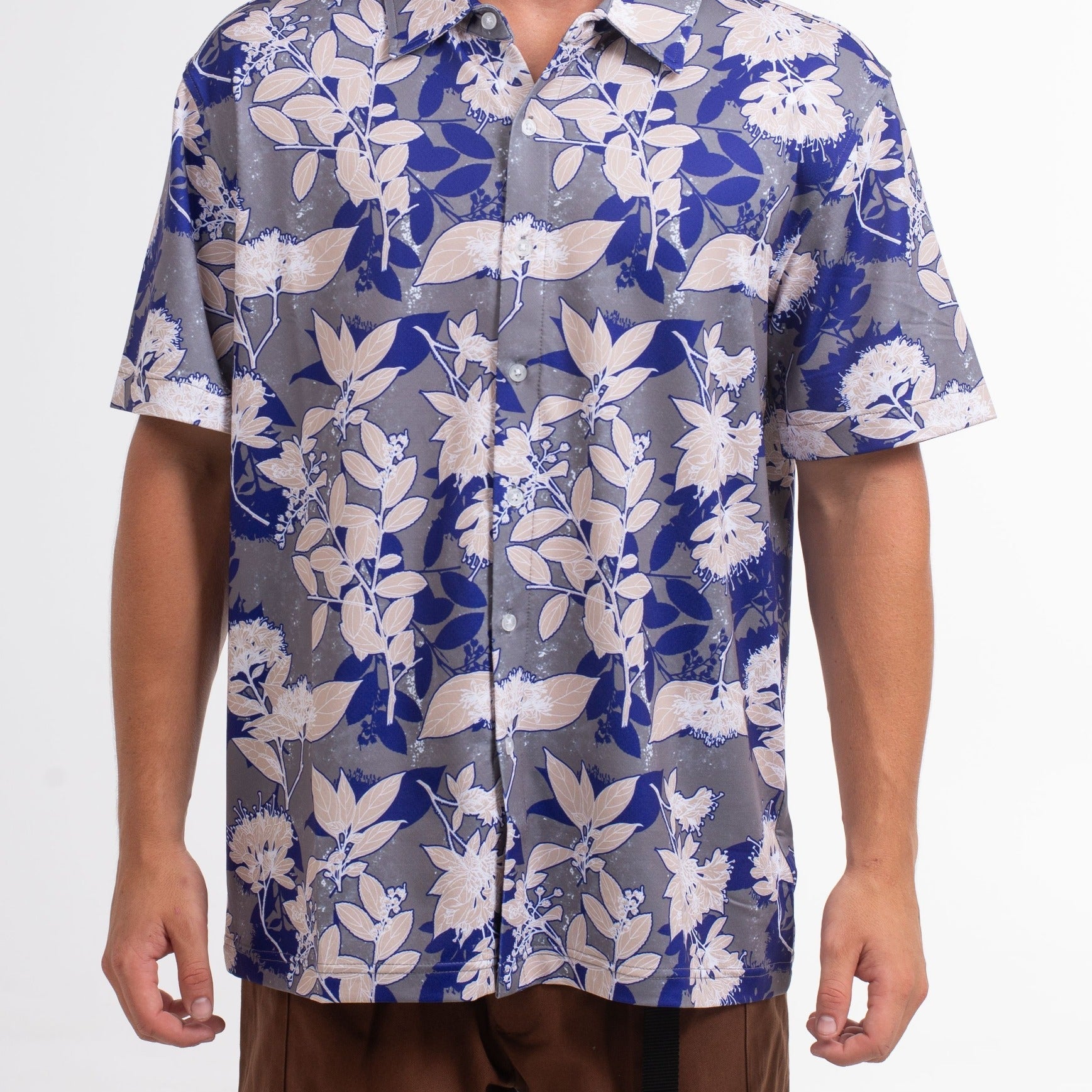 VAST Ode to the Islands Button Up 防曬機能衝浪短袖襯衫 官方商品圖 5 灰色