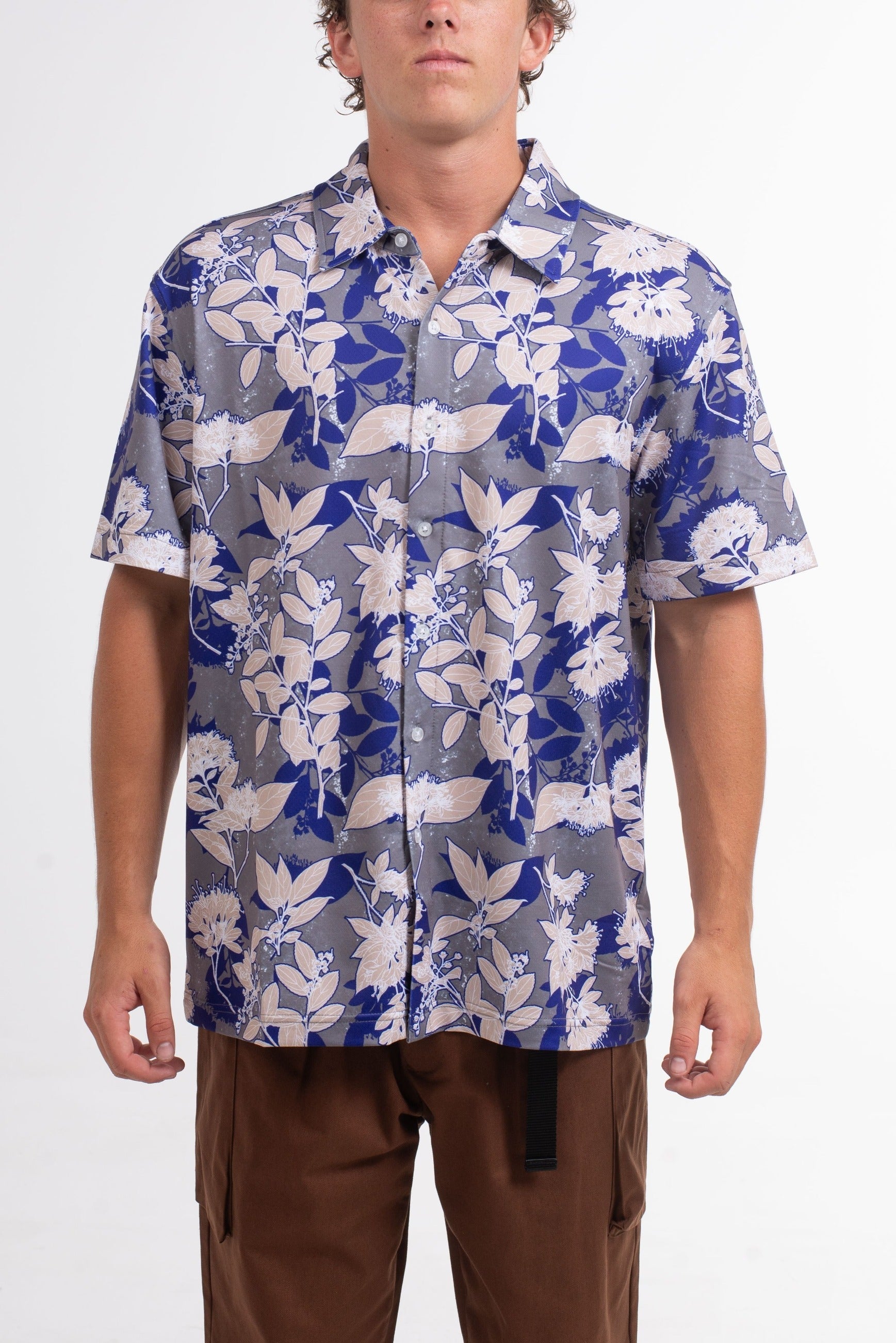 VAST Ode to the Islands Button Up 防曬機能衝浪短袖襯衫 官方商品圖 5 灰色