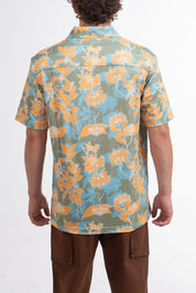 VAST Ode to the Islands Button Up 防曬機能衝浪短袖襯衫 官方商品圖 6 橘紅色