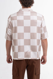 VAST Checker Wise Boxy Fit Button Up 防曬機能衝浪短袖襯衫 官方商品圖 6 奶油白