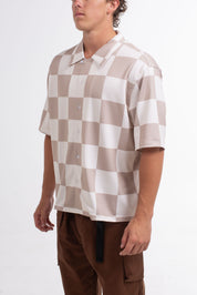 VAST Checker Wise Boxy Fit Button Up 防曬機能衝浪短袖襯衫 官方商品圖 7 奶油白