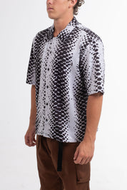 VAST Dead Slow Boxy Fit Button Up 防曬機能衝浪短袖襯衫 官方商品圖 7 黑/白