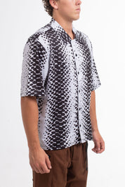 VAST Dead Slow Boxy Fit Button Up 防曬機能衝浪短袖襯衫 官方商品圖 8 黑/白