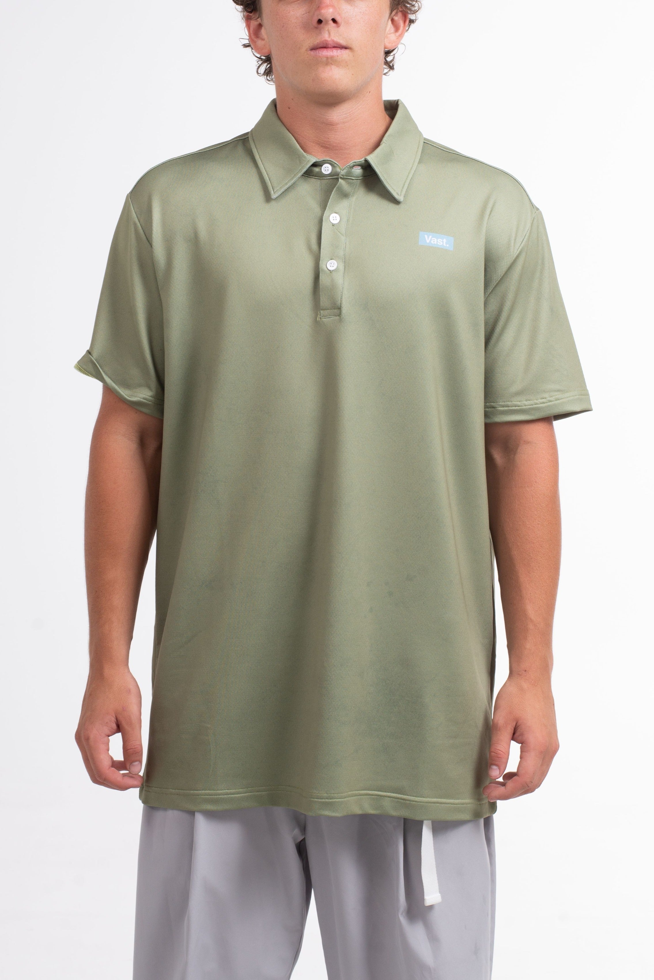 VAST Petina Polo 防曬機能短袖polo衫 官方商品圖 5 軍綠色