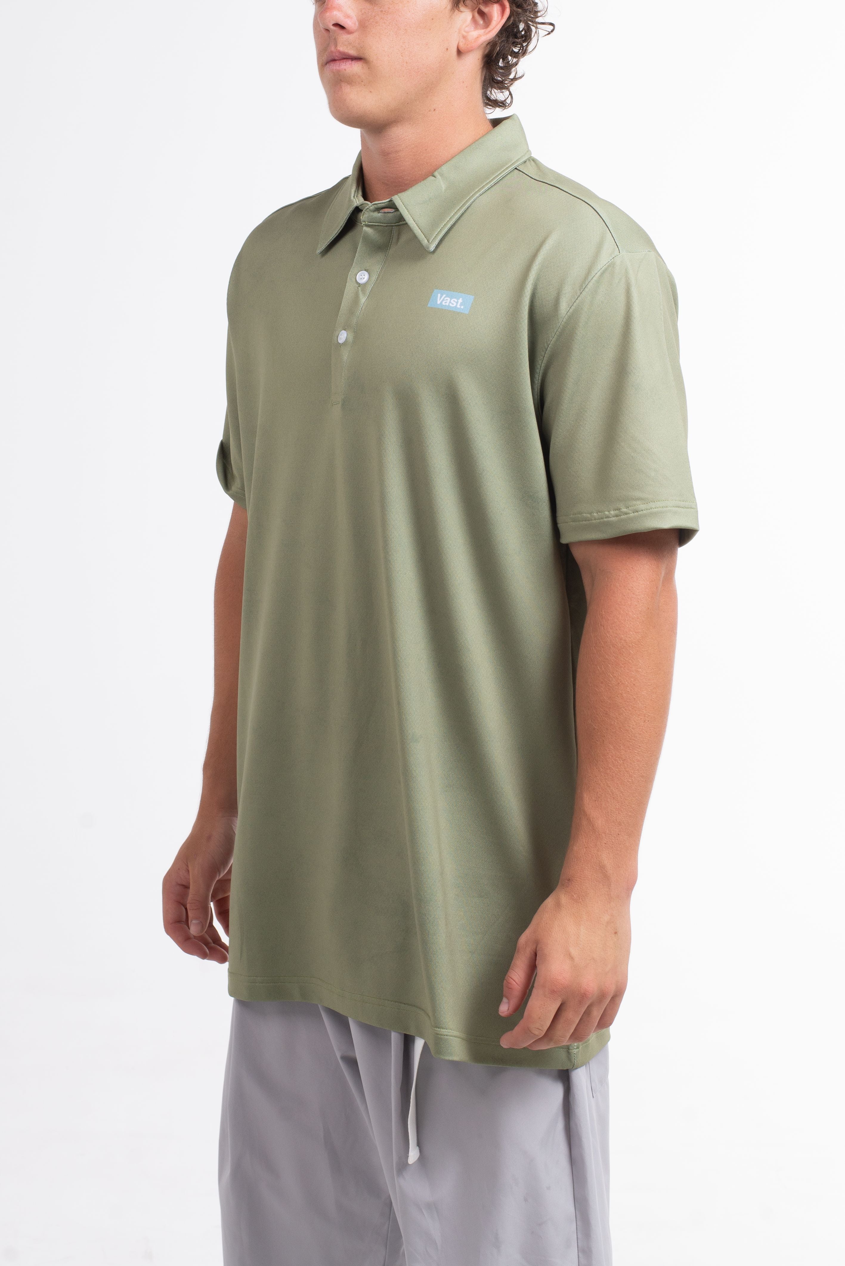 VAST Petina Polo 防曬機能短袖polo衫 官方商品圖 7 軍綠色