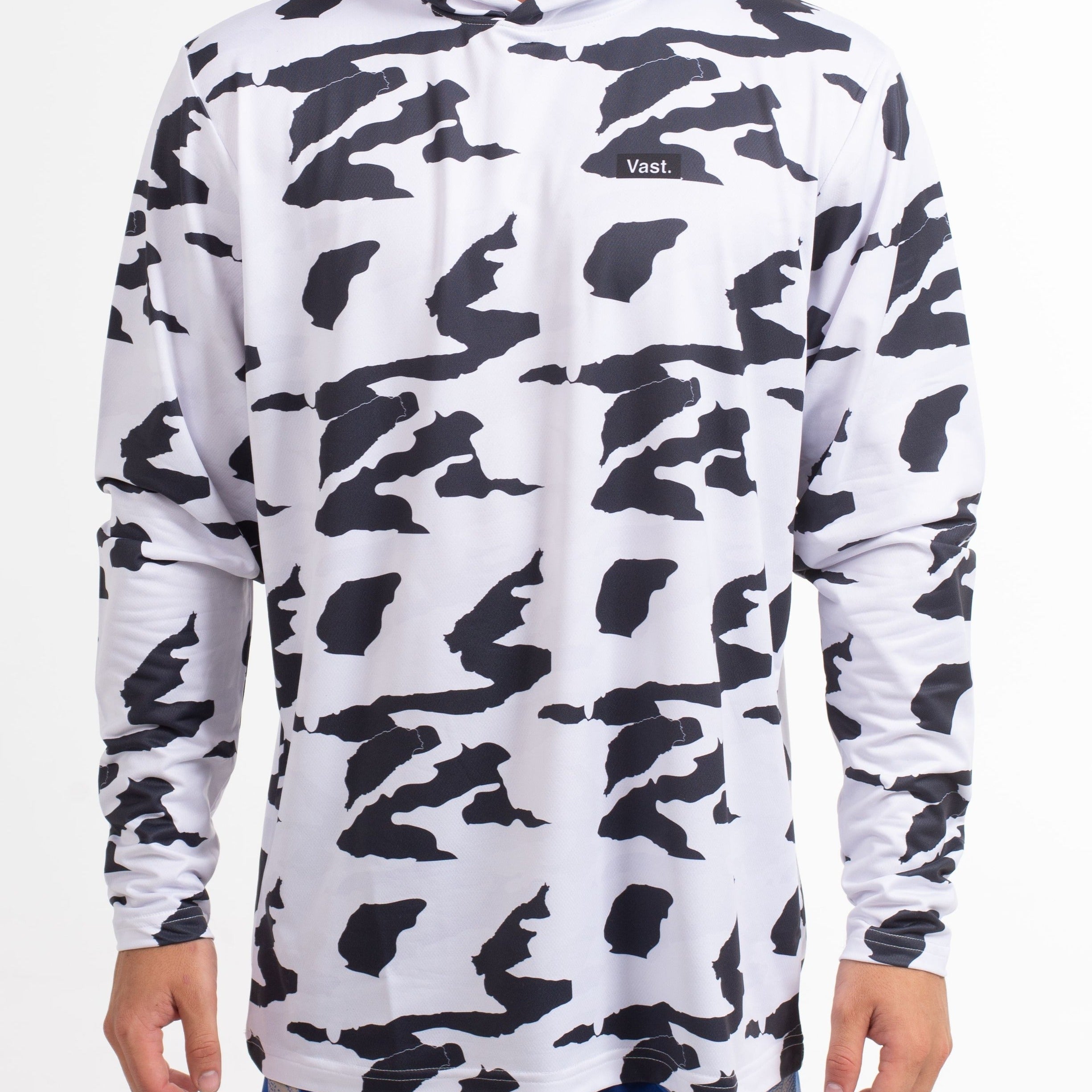 VAST Camo Hooded Long Sleeve Sun Savior 防曬機能帽T 官方商品圖 5 迷彩白