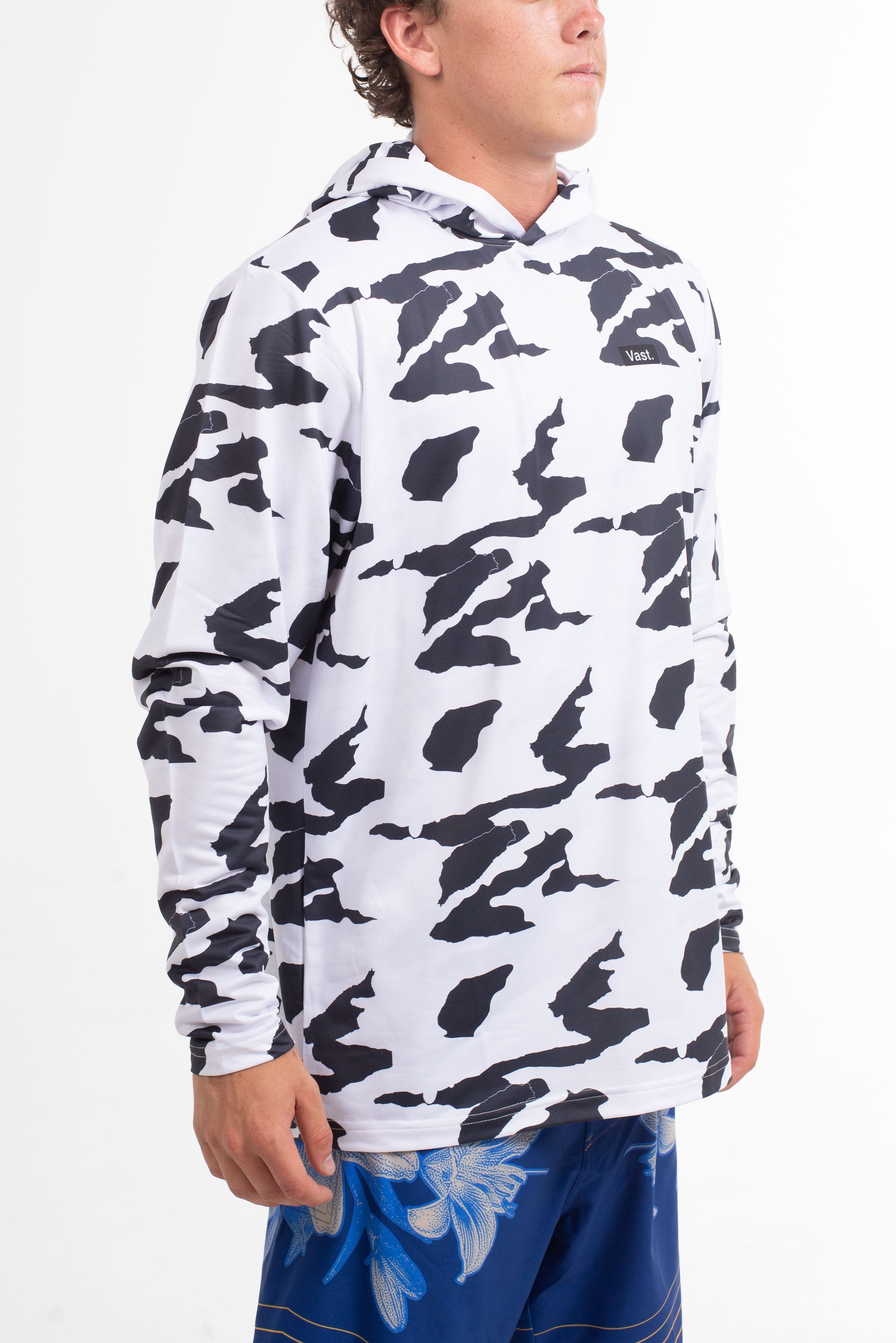 VAST Camo Hooded Long Sleeve Sun Savior 防曬機能帽T 官方商品圖 8 迷彩白