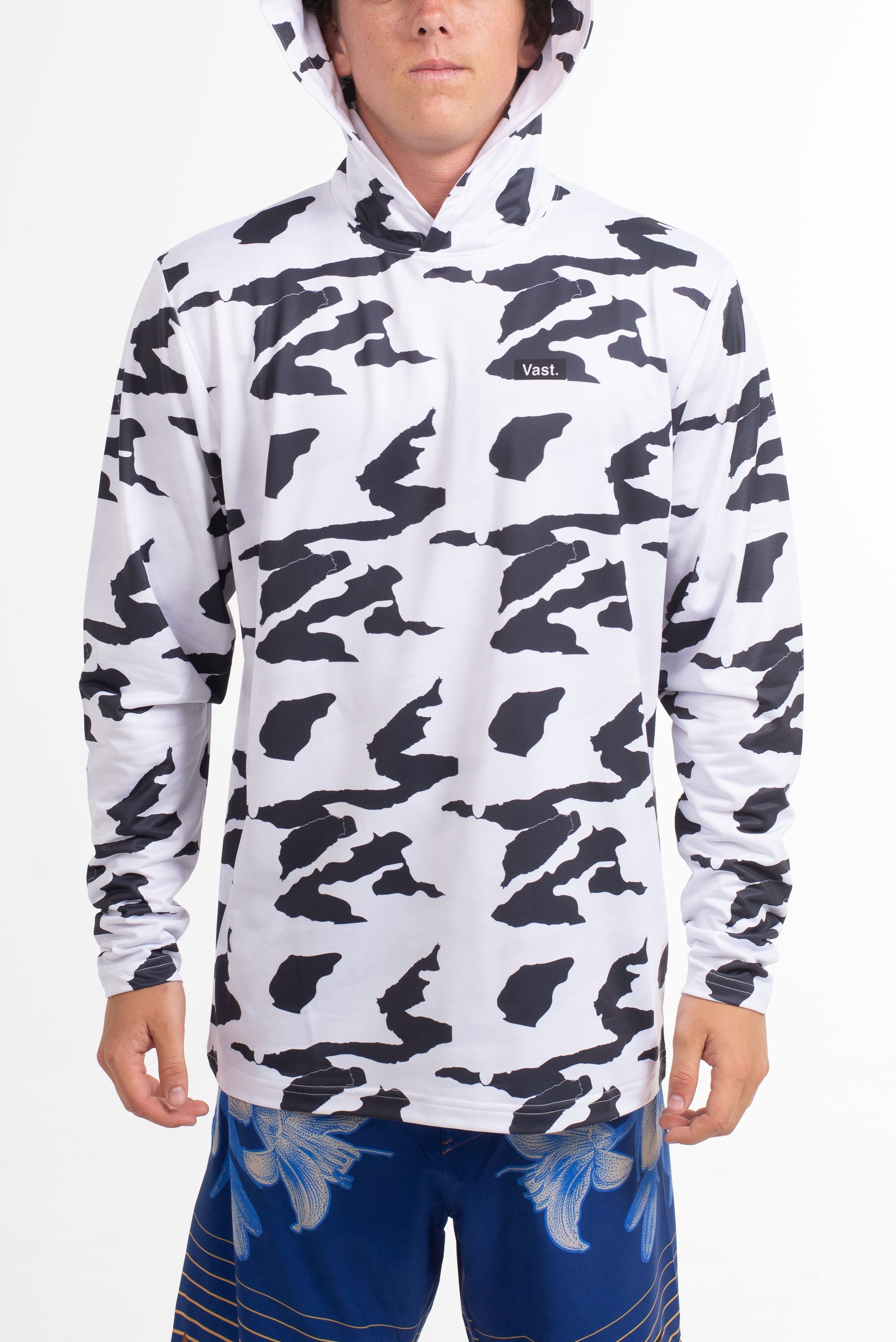 VAST Camo Hooded Long Sleeve Sun Savior 防曬機能帽T 官方商品圖 9 迷彩白