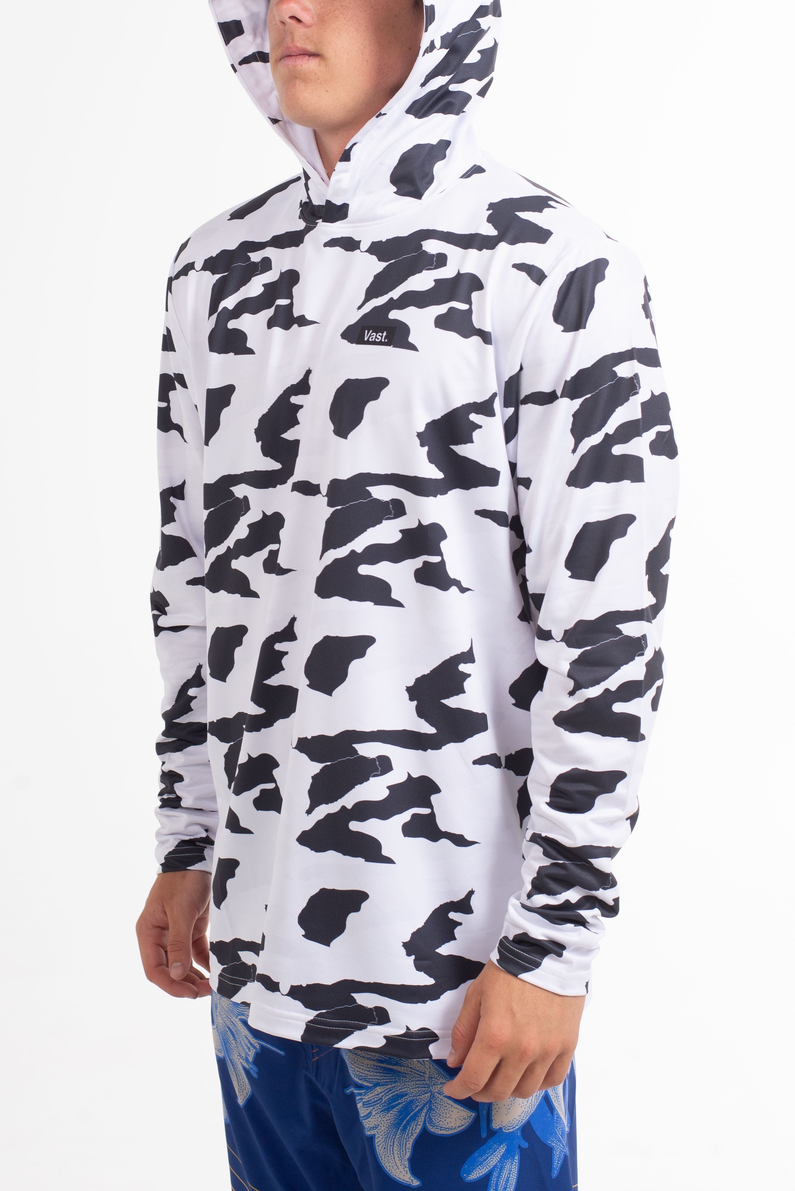 VAST Camo Hooded Long Sleeve Sun Savior 防曬機能帽T 官方商品圖 11 迷彩白