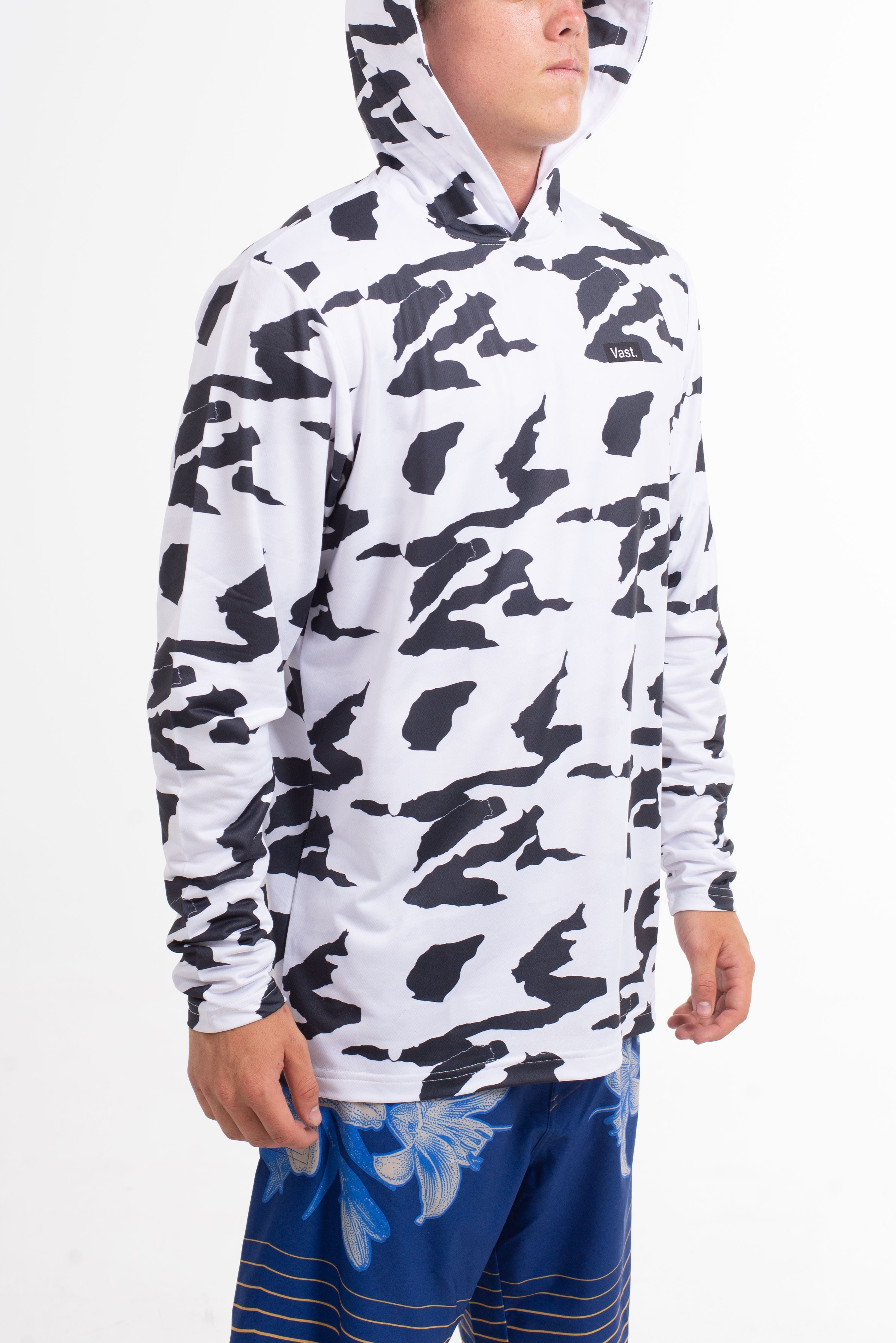 VAST Camo Hooded Long Sleeve Sun Savior 防曬機能帽T 官方商品圖 12 迷彩白