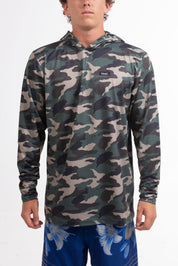 VAST Camo Hooded Long Sleeve Sun Savior 防曬機能帽T 官方商品圖 5 迷彩綠