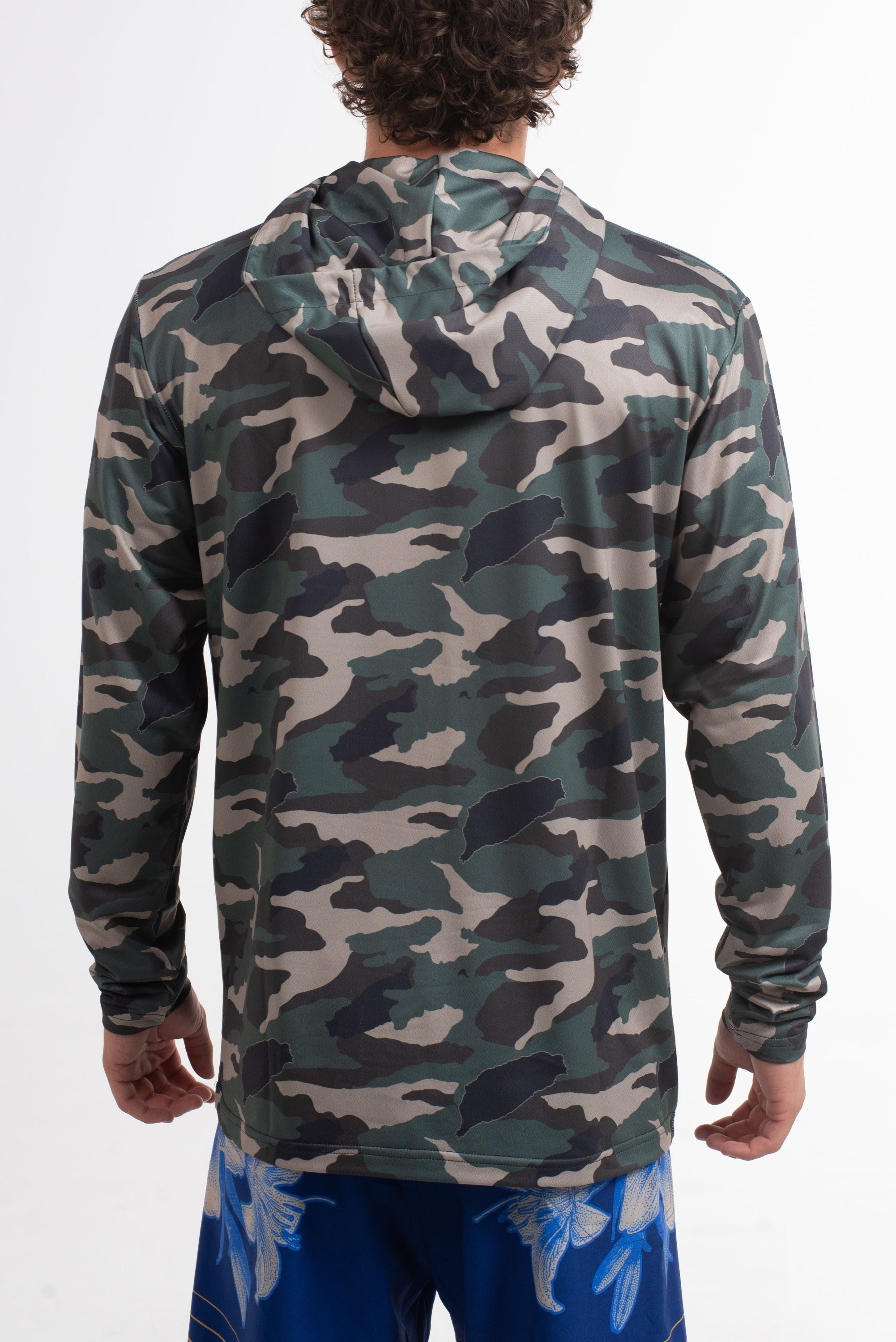 VAST Camo Hooded Long Sleeve Sun Savior 防曬機能帽T 官方商品圖 6 迷彩綠