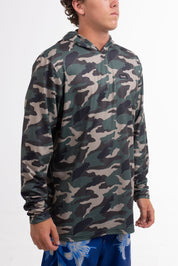 VAST Camo Hooded Long Sleeve Sun Savior 防曬機能帽T 官方商品圖 8 迷彩綠