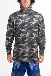 VAST Camo Hooded Long Sleeve Sun Savior 防曬機能帽T 官方商品圖 9 迷彩綠