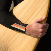 Saint Jacques 3/2 mm 男前拉鍊式全身衝浪防寒衣 - 黑底夕陽橘 (限定款)