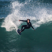 Saint Jacques 3/2 mm 男前拉鍊式全身衝浪防寒衣 - 黑底夕陽橘 (限定款)