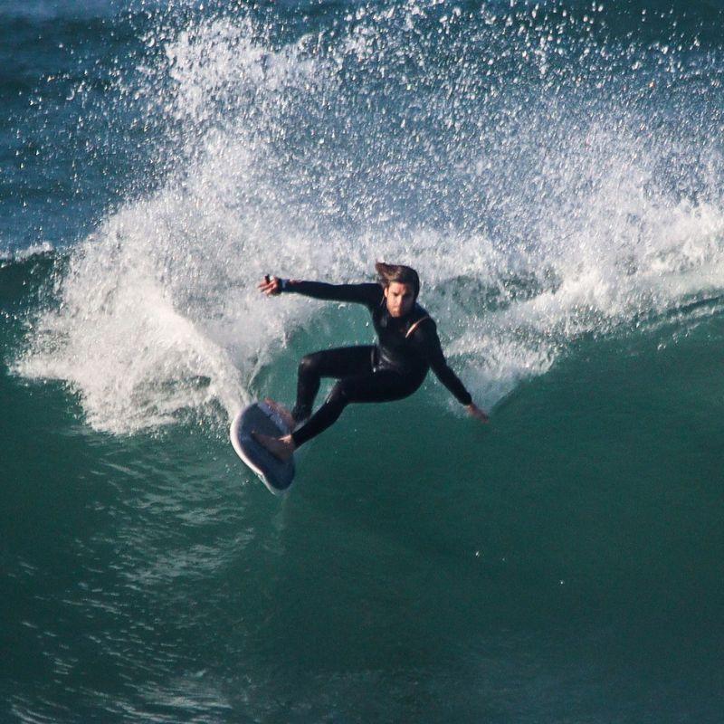 Saint Jacques 3/2 mm 男前拉鍊式全身衝浪防寒衣 - 黑底夕陽橘 (限定款)