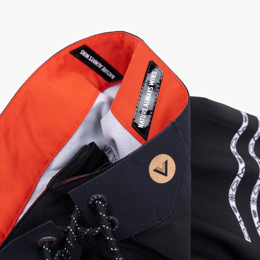 VAST 銅系列機能衝浪褲 簡約線條黑