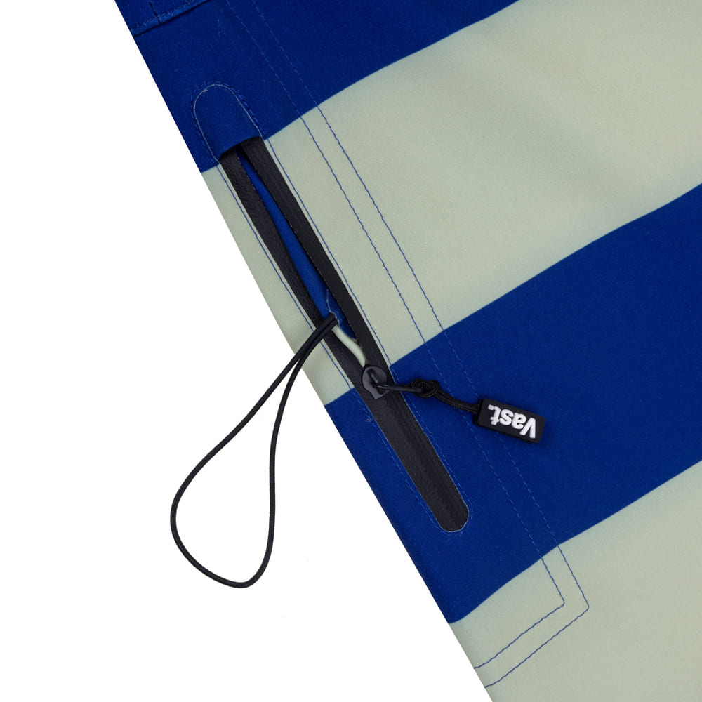 VAST 銅系列機能衝浪褲 硬派條紋 - 米藍