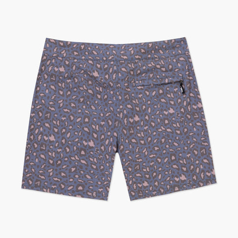 VAST Leopart Print II 復古短版衝浪褲 - 豹紋海軍藍