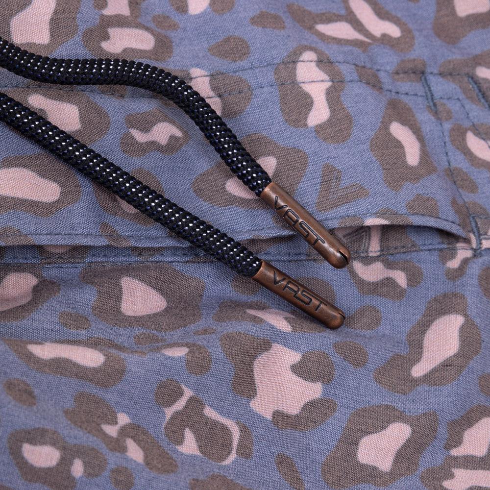 VAST Leopart Print II 復古短版衝浪褲 - 豹紋海軍藍