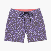 VAST Leopart Print II 復古短版衝浪褲 - 豹紋梅紫