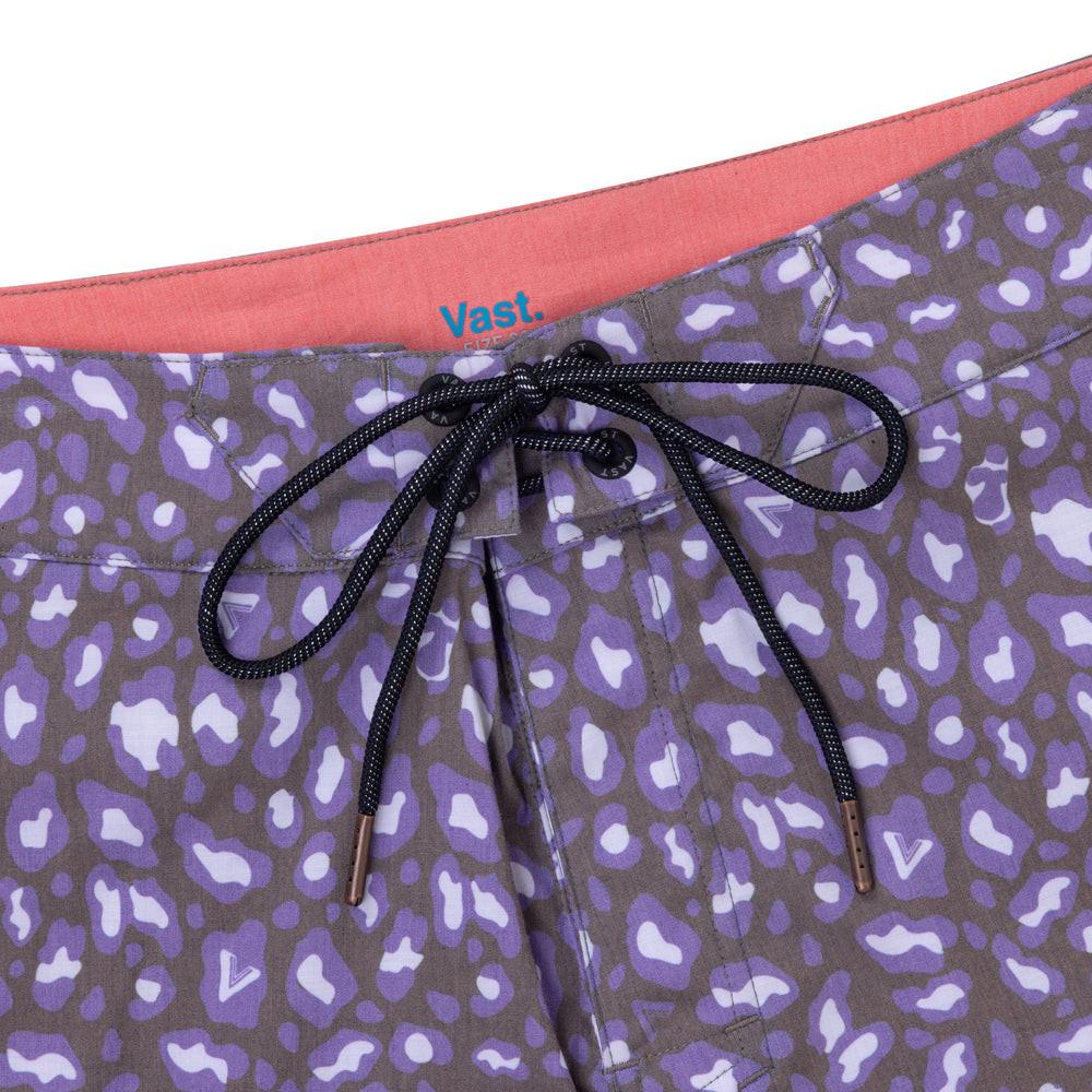VAST Leopart Print II 復古短版衝浪褲 - 豹紋梅紫