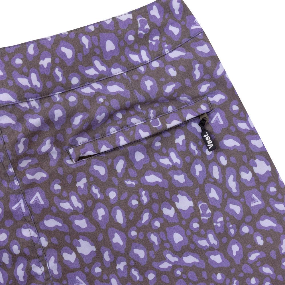 VAST Leopart Print II 復古短版衝浪褲 - 豹紋梅紫