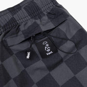 VAST 經典棋盤格 綁繩海灘褲 - 黑