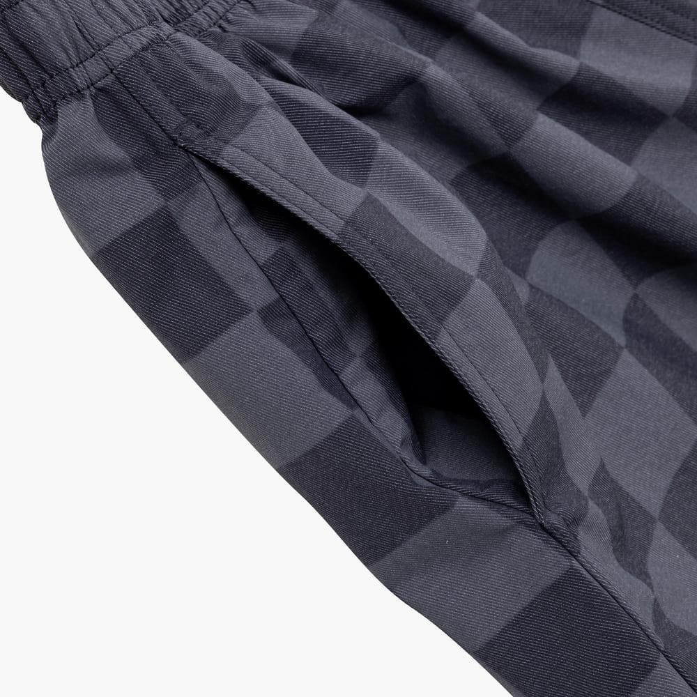 VAST 經典棋盤格 綁繩海灘褲 - 黑