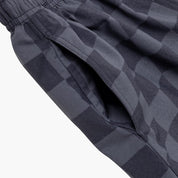 VAST 經典棋盤格 綁繩海灘褲 - 黑