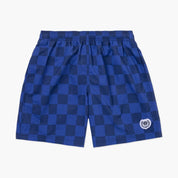 VAST 經典棋盤格 綁繩海灘褲 - 皇家藍