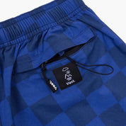 VAST 經典棋盤格 綁繩海灘褲 - 皇家藍