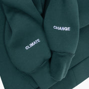 VAST 簡約Logo長袖連帽大學T - 深綠