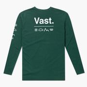 VAST 自然元素棉質長袖上衣 - 綠