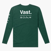 VAST 自然元素棉質長袖上衣 - 綠